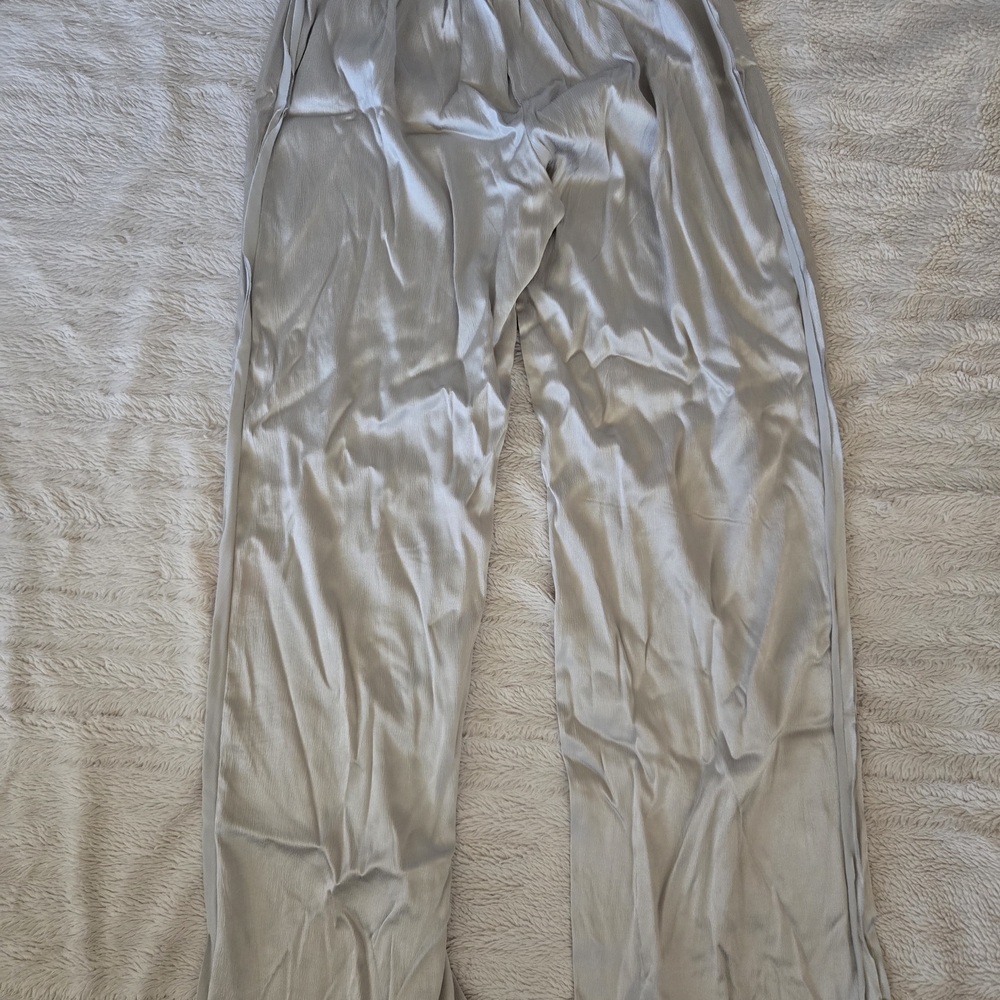 Zara Silver Wide Leg Pants